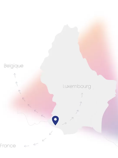 Zone d'intervention DLH Groupe — France, Luxembourg, Belgique